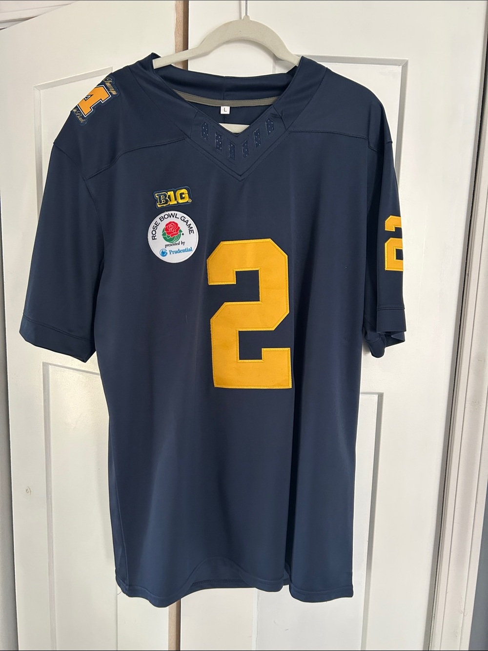Charles Woodson - Navy Blue Football Jersey with Yellow Number 2